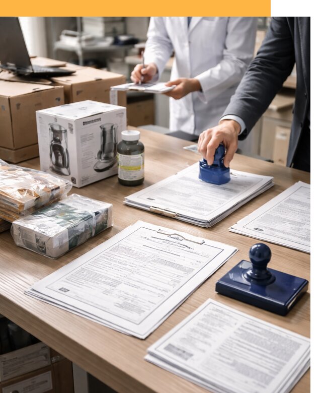 Сертификация импортных товаров от 12336 с таможенным сопровождением